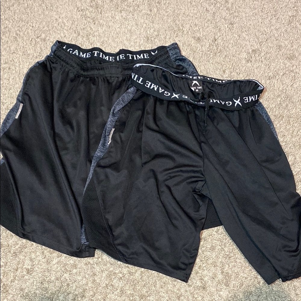 Game Time Black Athletic Shorts